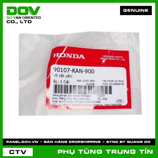 Vít bắt yếm | 90107-KAN-900 | HONDA (AIR BLADE 110, AIR BLADE 125, AIR BLADE 125/150, AIR BLADE 125/160, FUTURE NEO, WAVE 100, WAVE ALPHA) — 90107KAN900