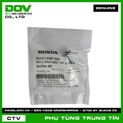 BU LÔNG BẮT ỐP NHỰA SƯỜN XE | 90107-KBP-900 | HONDA (DREAM 110, FUTURE NEO, WAVE 100, WAVE ALPHA) — 90107KBP900