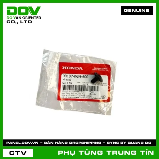 VÍT 6X12 | 90107-KGH-600 | HONDA (BLADE 110, FUTURE 125, FUTURE NEO, WAVE 100, WAVE ALPHA, WAVE ALPHA 110, WAVE RSX 110) — 90107KGH600