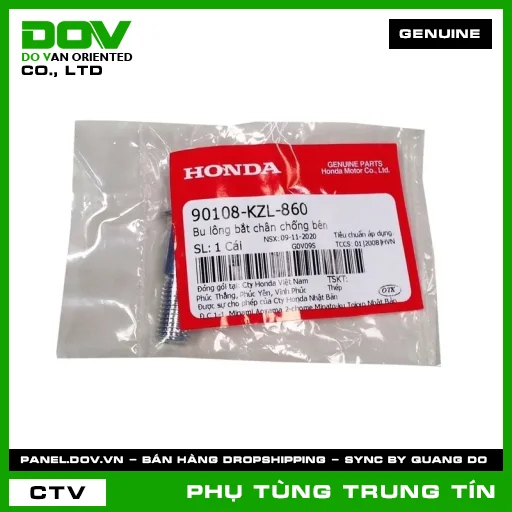 BU LÔNG BẮT CHÂN CHỐNG BÊN | 90108-KZL-860 | HONDA (ADV350, AIR BLADE 125, AIR BLADE 125/150, AIR BLADE 125/160, ICON E, MSX 125, PCX, PCX 125, REBEL 300, REBEL 500, SH MODE, VARIO 160, VISION 110) — 90108KZL860