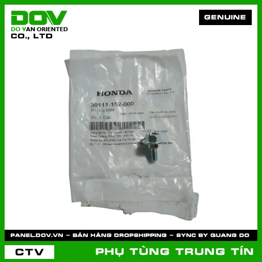 BU LÔNG 6MM | 90111-162-000 | HONDA (ADV350, AIR BLADE 125/150, AIR BLADE 125/160, CB150R, CB250 NIGHTHAWK, CB300R, CB350 H'NESS, CB500F, CB500X, CB650R, CBR500R, CBR650R, DREAM 110, GOLDWING, ICON E, LEAD 110, MSX 125, NX500, PCX, PCX 125/150, PCX 160, SH 125/150, SH 125/160, SH 350, SH MODE, SUPER CUB C125, SUPER DREAM, VARIO 160, VISION 110, WAVE ALPHA, WINNER 150, WINNER R, WINNER X) — 90111162000