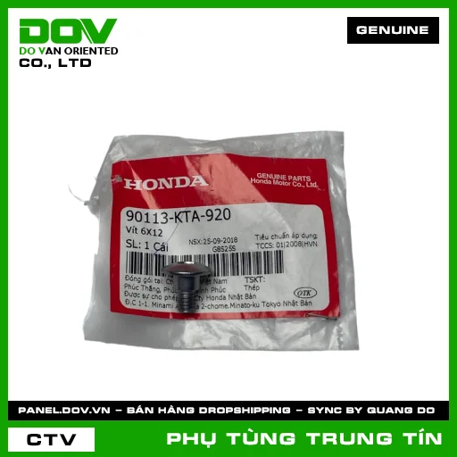 VÍT 6X12 | 90113-KTA-920 | HONDA (CB150R, CB300R, FUTURE 125, MSX 125) — 90113KTA920