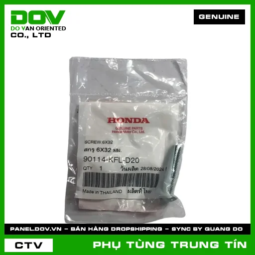 VÍT BẮT GIỎ XE 6X32 | 90114-KFL-D20 | HONDA (WAVE ALPHA) — 90114KFLD20