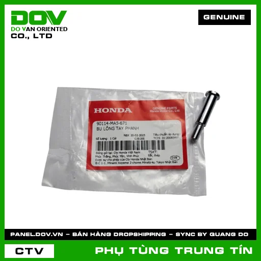 BU LÔNG TAY PHANH | 90114-MA5-671 | HONDA (CB250 NIGHTHAWK, CB500F, CB500X, CB650R, CBR500R, CBR650R, NX500, PCX 160, REBEL 1100, REBEL 300, REBEL 500, SH 125/150, SH 125/160, SH 350, VARIO 160) — 90114MA5671