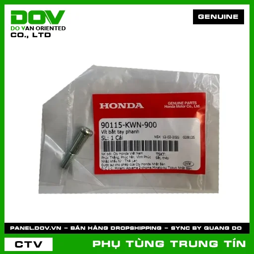 VÍT BẮT TAY PHANH | 90115-KWN-900 | HONDA (AIR BLADE 110, AIR BLADE 125, AIR BLADE 125/150, AIR BLADE 125/160, PCX, VARIO 160) — 90115KWN900
