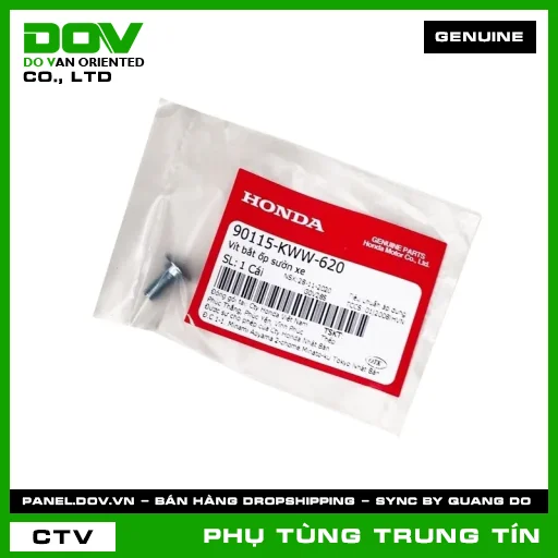 VÍT BẮT ỐP SƯỜN XE | 90115-KWW-620 | HONDA (BLADE 110, MSX 125, SH 125/150, WAVE ALPHA 110, WAVE RSX 110) — 90115KWW620