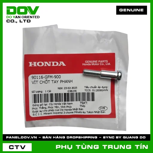 VÍT CHỐT TAY PHANH | 90116-GFM-900 | HONDA (ICON E, LEAD 125, SH MODE, VISION 110) — 90116GFM900