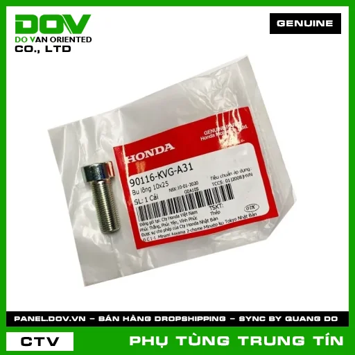 BU LÔNG 10X25 | 90116-KVG-A31 | HONDA (AIR BLADE 125/150, AIR BLADE 125/160) — 90116KVGA31
