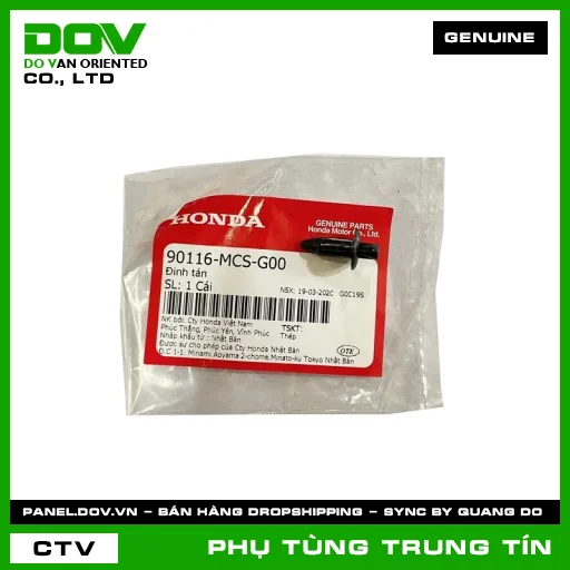 ĐINH TÁN | 90116-MCS-G00 | HONDA (CB500F, CB650R, CBR650R, MSX 125, SUPER CUB C125) — 90116MCSG00