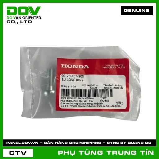 BU LÔNG 8X22 | 90128-KET-900 | HONDA (AIR BLADE 110, GOLDWING, WAVE RSX 110, WINNER 150, WINNER R, WINNER X) — 90128KET900