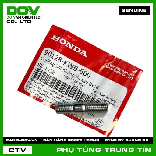 GUDÔNG BẮT NHÔNG TẢI SAU 8X18 | 90128-KWB-600 | HONDA (BLADE 110, DREAM 110, FUTURE 125, MSX 125, SUPER CUB C125, WAVE ALPHA 110, WAVE RSX 110) — 90128KWB600