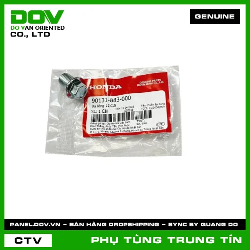 BU LÔNG 12X15 | 90131-883-000 | HONDA (AIR BLADE 110, AIR BLADE 125, AIR BLADE 125/150, AIR BLADE 125/160, CB500F, CB500X, CB650R, CBR500R, CBR650R, LEAD 125, NX500, PCX, PCX 125, PCX 125/150, PCX 160, REBEL 1100, REBEL 500, SH 125/150, SH 125/160, SH MODE, VARIO 160, VISION 110) — 90131883000