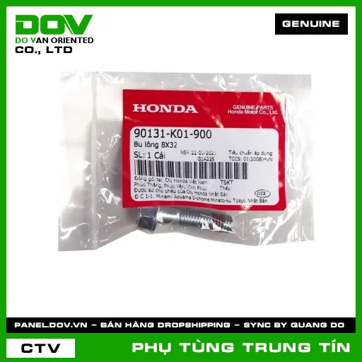 Bu lông 8X32 | 90131-K01-900 | HONDA (SH 125/150, SH MODE, VISION 110) — 90131K01900
