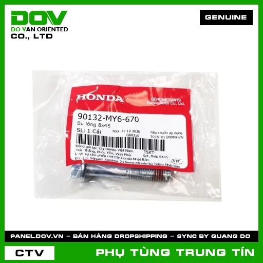 BU LÔNG 8X45 | 90132-MY6-670 | HONDA (SH 125/150, SH 350) — 90132MY6670