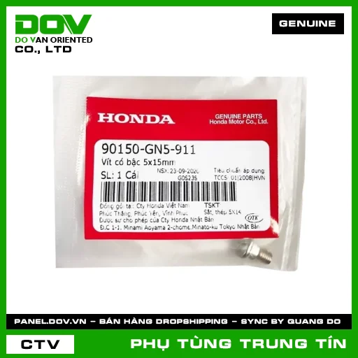 VÍT CÓ BẬC 5X15MM | 90150-GN5-911 | HONDA — 90150GN5911