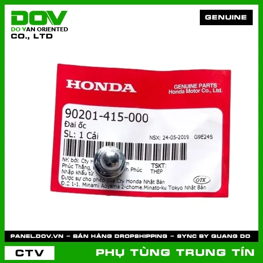 ĐAI ỐC | 90201-415-000 | HONDA (CB250 NIGHTHAWK, CB350 H'NESS, CB650R, CBR650R, MSX 125, REBEL 1100, REBEL 300, REBEL 500) — 90201415000