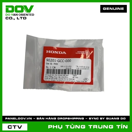 ĐAI ỐC 7MM | 90201-GCC-000 | HONDA (AIR BLADE 110, BLADE 110, CLICK 110, DREAM 110, VISION 110, WAVE ALPHA 110, WAVE RSX 110) — 90201GCC000