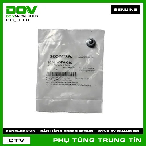 ỐC MŨ ĐẦU XYLANH 7MM | 90201-GF6-010 | HONDA (SUPER DREAM, WAVE 100, WAVE ALPHA) — 90201GF6010