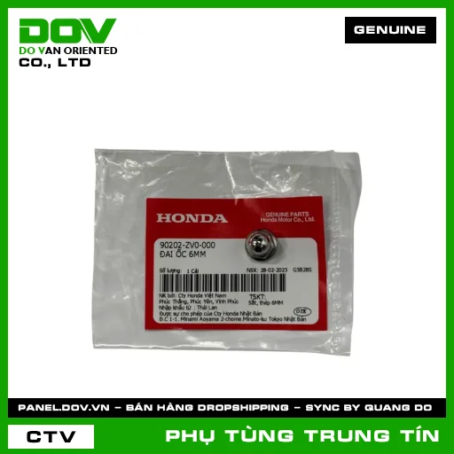 ĐAI ỐC 6MM | 90202-ZV0-000 | HONDA (AIR BLADE 110, CB1000R, CLICK 110, GOLDWING, VISION 110) — 90202ZV0000