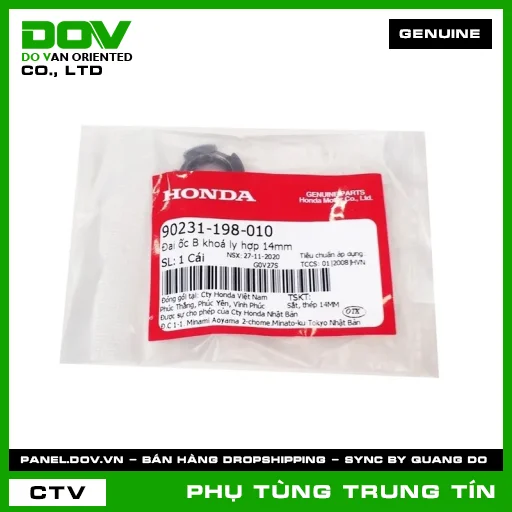 ĐAI ỐC B KHOÁ LY HỢP 14MM | 90231-198-010 | HONDA (BLADE 110, DREAM 110, WAVE 100, WAVE ALPHA, WAVE ALPHA 110, WAVE RSX 110) — 90231198010