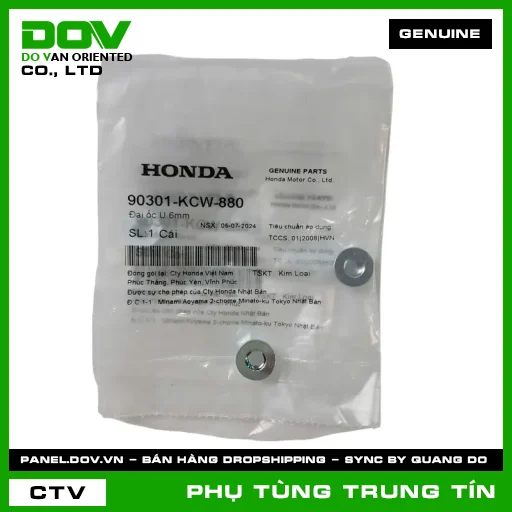 ĐAI ỐC U 6MM | 90301-KCW-880 | HONDA (WAVE ALPHA) — 90301KCW880