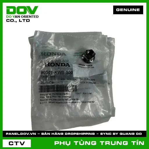 ĐAI ỐC 8MM | 90301-KWB-600 | HONDA (BLADE 110, DREAM 110, FUTURE 125, MSX 125, SUPER CUB C125, WAVE ALPHA 110, WAVE RSX 110) — 90301KWB600