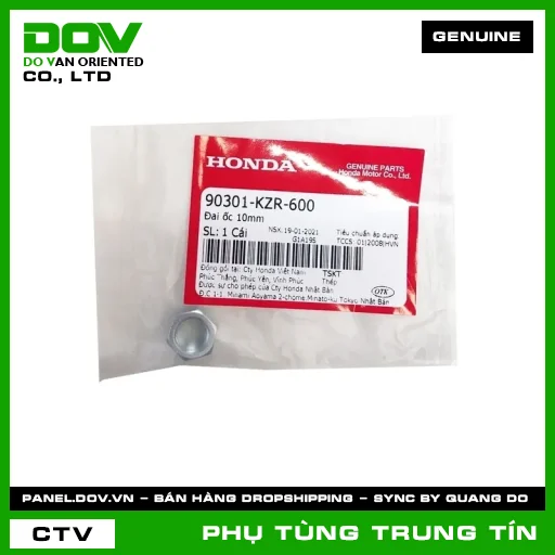 ĐAI ỐC 10MM | 90301-KZR-600 | HONDA (AIR BLADE 125, AIR BLADE 125/150, AIR BLADE 125/160) — 90301KZR600
