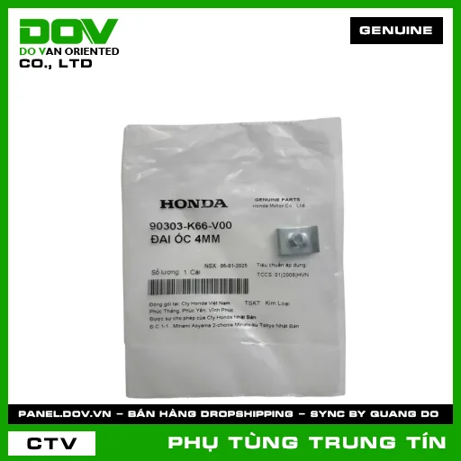 ĐAI ỐC 4MM | 90303-K66-V00 | HONDA (AIR BLADE 125) — 90303K66V00