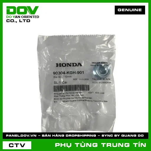 ĐAI ỐC U 10MM | 90304-KGH-901 | HONDA (AIR BLADE 110, AIR BLADE 125, AIR BLADE 125/160, BLADE 110, CB150R, CB300R, CB500F, CB500X, CBR150R, CBR500R, CLICK 110, DREAM 110, FUTURE 125, FUTURE NEO, ICON E, LEAD 125, MSX 125, NX500, PCX, PCX 125, PCX 125/150, PCX 160, REBEL 300, REBEL 500, SH 125/150, SH 125/160, SH 350, SH MODE, SUPER CUB C125, SUPER DREAM, VARIO 160, VISION 110, WAVE 100, WAVE ALPHA, WAVE RSX 110, WINNER 150, WINNER R, WINNER X) — 90304KGH901