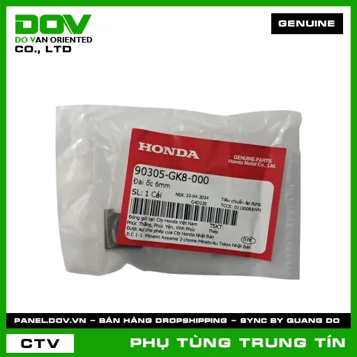 ĐAI ỐC 6MM | 90305-GK8-000 | HONDA (CB150R, CB300R, SUPER CUB C125, WINNER 150, WINNER R, WINNER X) — 90305GK8000