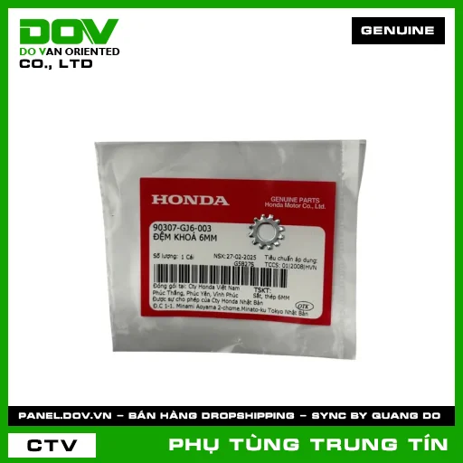 ĐỆM KHOÁ 6MM | 90307-GJ6-003 | HONDA (MSX 125, WAVE ALPHA) — 90307GJ6003