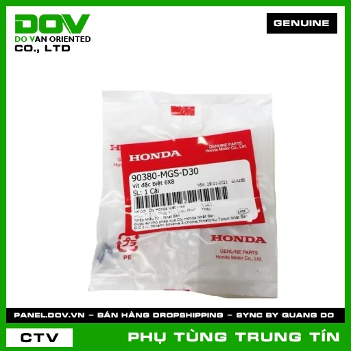 VÍT ĐẶC BIỆT 6X8 | 90380-MGS-D30 | HONDA (MSX 125) — 90380MGSD30
