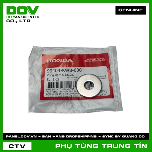 VÒNG ĐỆM 5.3X10X1 | 90404-KWB-600 | HONDA (FUTURE 125, MSX 125, SUPER CUB C125, WAVE RSX 110) — 90404KWB600