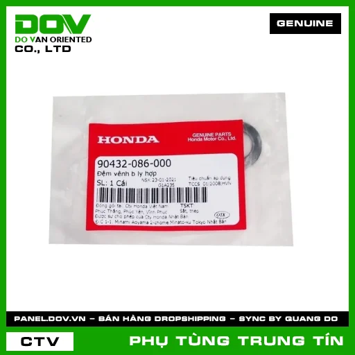 ĐỆM VÊNH B LY HỢP | 90432-086-000 | HONDA (BLADE 110, DREAM 110, FUTURE 125, FUTURE NEO, SUPER CUB C125, SUPER DREAM, WAVE 100, WAVE ALPHA, WAVE ALPHA 110, WAVE RSX 110) — 90432086000