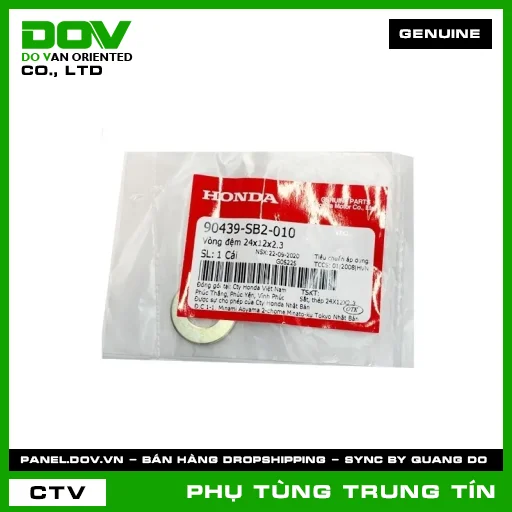 VÒNG ĐỆM 24X12X2.3 | 90439-SB2-010 | HONDA (AIR BLADE 110, CLICK 110, FUTURE NEO, PCX) — 90439SB2010
