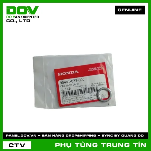 ĐỆM NHÔM 14MM | 90441-035-000 | HONDA (SUPER DREAM, WAVE 100, WAVE ALPHA) — 90441035000