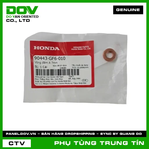 VÒNG ĐỆM A 7MM | 90443-GF6-010 | HONDA (SUPER DREAM, WAVE 100, WAVE ALPHA) — 90443GF6010