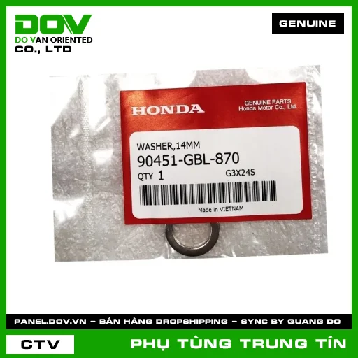 VÒNG ĐỆM 14MM | 90451-GBL-870 | HONDA (REBEL 300, REBEL 500) — 90451GBL870