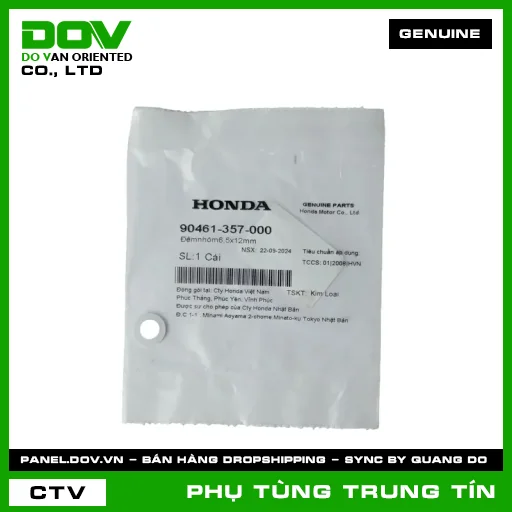 ĐỆM NHÔM 6,5X12MM | 90461-357-000 | HONDA (FUTURE NEO, SUPER DREAM, WAVE 100, WAVE ALPHA) — 90461357000