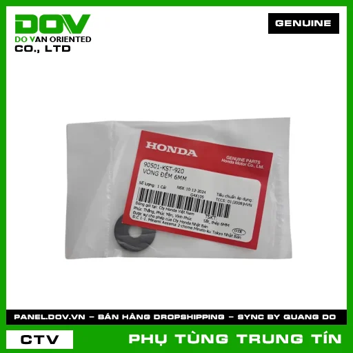 VÒNG ĐỆM 6MM | 90501-KST-920 | HONDA (BLADE 110, WAVE ALPHA 110, WAVE RSX 110) — 90501KST920