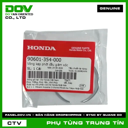 VÒNG KẸP PHỚT DẦU GIẢM XÓC | 90601-354-000 | HONDA (CB250 NIGHTHAWK, ICON E, LEAD 125, MSX 125, PCX, PCX 125, PCX 125/150, PCX 160, SH MODE, VISION 110, WINNER 150, WINNER R, WINNER X) — 90601354000