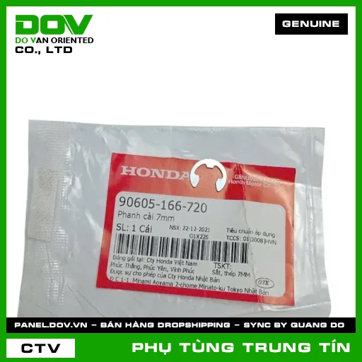 PHANH CÀI 7MM | 90605-166-720 | HONDA (ADV350, AIR BLADE 110, AIR BLADE 125, AIR BLADE 125/150, AIR BLADE 125/160, BLADE 110, CLICK 110, DREAM 110, FUTURE 125, FUTURE NEO, LEAD 110, LEAD 125, PCX, PCX 125, PCX 125/150, PCX 160, SH 125/150, SH 125/160, SH 350, SH MODE, SUPER CUB C125, SUPER DREAM, VARIO 160, VISION 110, WAVE 100, WAVE ALPHA, WAVE ALPHA 110, WAVE RSX 110) — 90605166720