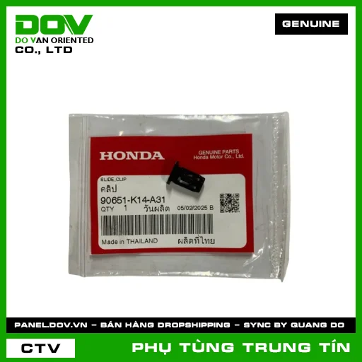 CHỐT TRƯỢT | 90651-K14-A31 | HONDA (ADV350, CB150R, CB300R, CB350 H'NESS, CB500X, CBR150R, CBR500R, NX500, SH 125/160, SH MODE, SUPER CUB C125, VARIO 160, VISION 110, WAVE ALPHA 110, WINNER R, WINNER X) — 90651K14A31