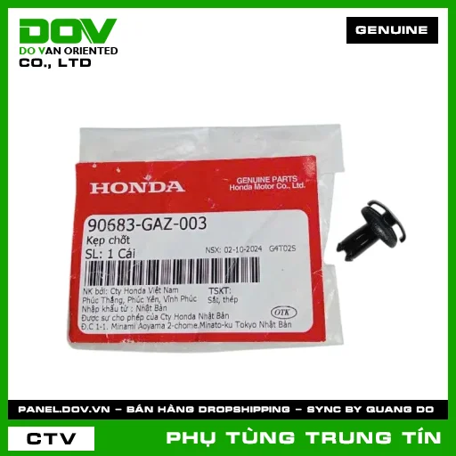 KẸP CHỐT | 90683-GAZ-003 | HONDA (AIR BLADE 110, AIR BLADE 125, DREAM 110, FUTURE NEO, MSX 125, PCX, SH 125/150, VISION 110, WAVE RSX 110) — 90683GAZ003