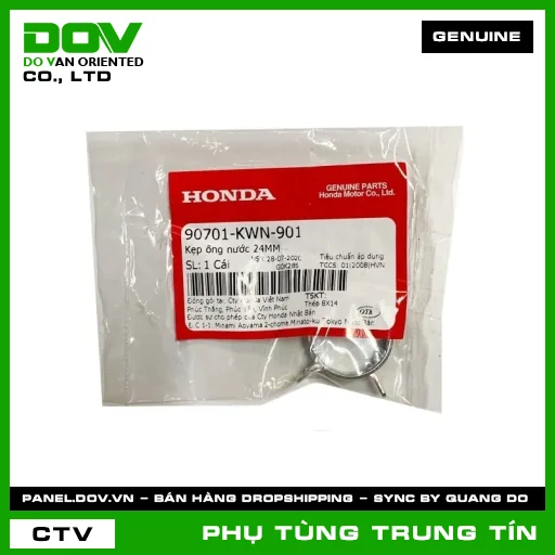 KẸP ỐNG NƯỚC 24MM | 90701-KWN-901 | HONDA (AIR BLADE 125, AIR BLADE 125/150, AIR BLADE 125/160, LEAD 125, PCX, PCX 125, PCX 125/150, PCX 160, SH 125/150, SH 125/160, SH 350, SH MODE, VARIO 160) — 90701KWN901
