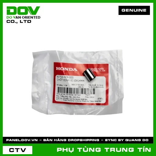 CHỐT ĐỊNH VỊ 10X14MM | 90703-HC4-000 | HONDA (BLADE 110, DREAM 110, SUPER DREAM, WAVE 100, WAVE ALPHA, WAVE ALPHA 110, WAVE RSX 110) — 90703HC4000