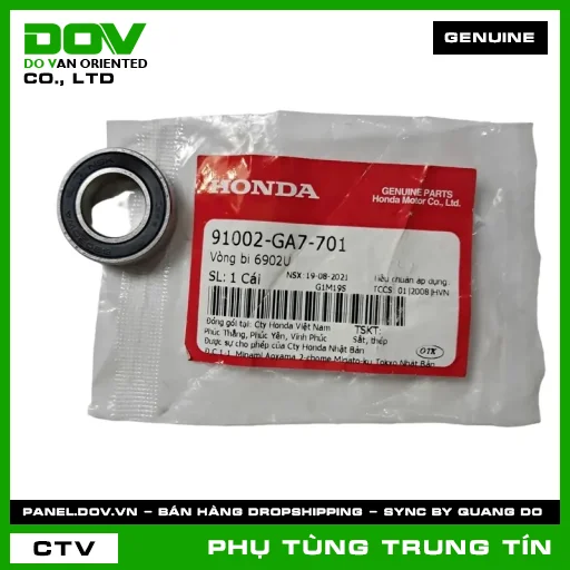 VÒNG BI 6902U | 91002-GA7-701 | HONDA (ADV350, AIR BLADE 110, AIR BLADE 125, AIR BLADE 125/150, AIR BLADE 125/160, CLICK 110, LEAD 125, PCX, PCX 125, PCX 125/150, PCX 160, SH 125/150, SH 125/160, SH 350, SH MODE, VARIO 160, VISION 110) — 91002GA7701