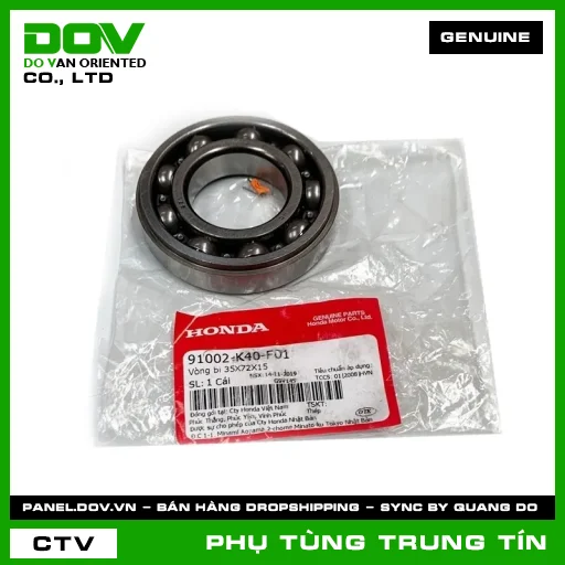 VÒNG BI 35X72X15 | 91002-K40-F01 | HONDA (SH 125/150, SH 125/160) — 91002K40F01