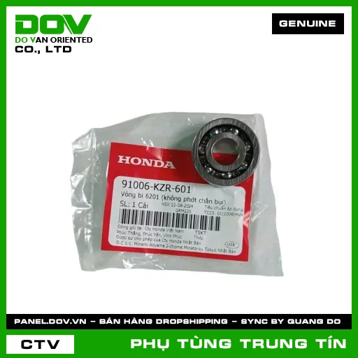 VÒNG BI 6201 (KHÔNG PHỚT CHẮN BỤI) | 91006-KZR-601 | HONDA (ADV350, AIR BLADE 125, AIR BLADE 125/150, LEAD 125, PCX, PCX 125, PCX 125/150, SH 125/150, SH 125/160, SH 350, SH MODE, VISION 110) — 91006KZR601