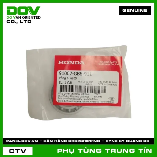 VÒNG BI 6905 | 91007-GB6-911 | HONDA (FUTURE NEO, WAVE ALPHA) — 91007GB6911